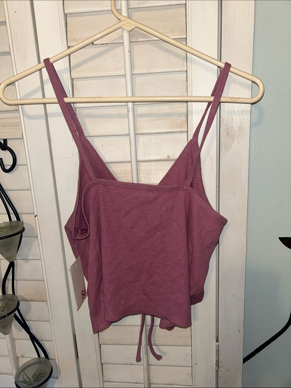 SO Mauve Ruched Drawstring Cami Top - Picture 6 of 6